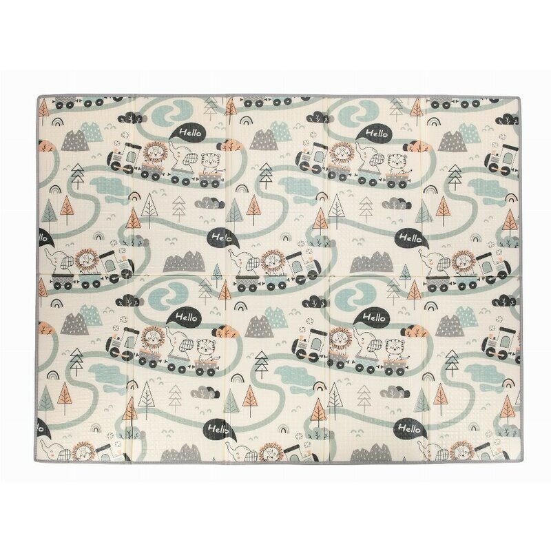 FreeON Covoras de joaca Magic Road cu doua fete pliabil protectie impotriva loviturilor 200 x 150 cm cu imprimeu pe ambele parti 0 luni+ multicolor