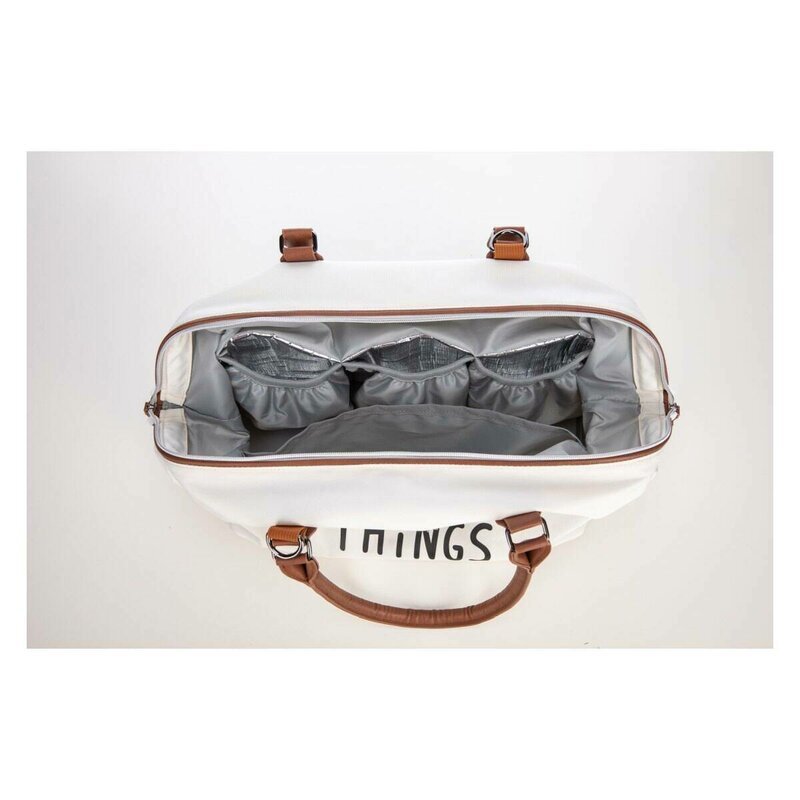 FreeON Geanta mamici Mommy things Beige spatioasa si practica cu multiple buzunare include si 2 genti mai mici