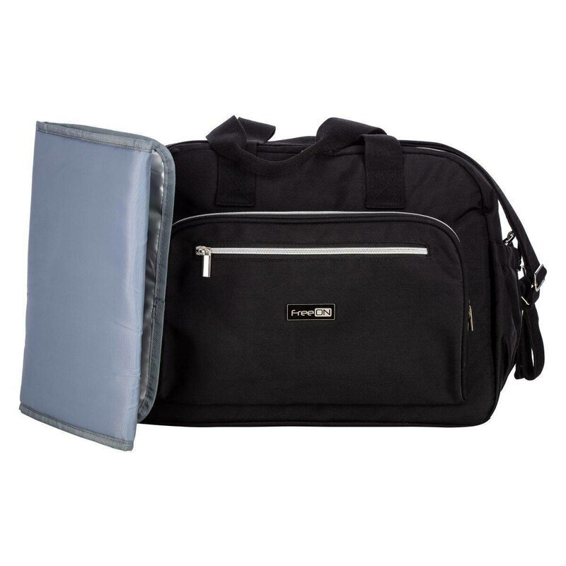 FreeON Geanta pentru scutece Style impermbeabila cu multiple buzunare 39x32x18 cm Black