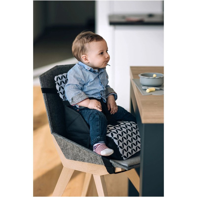 FreeON Inaltator scaun masa portabil 2 in 1 Fold and Go Black and White