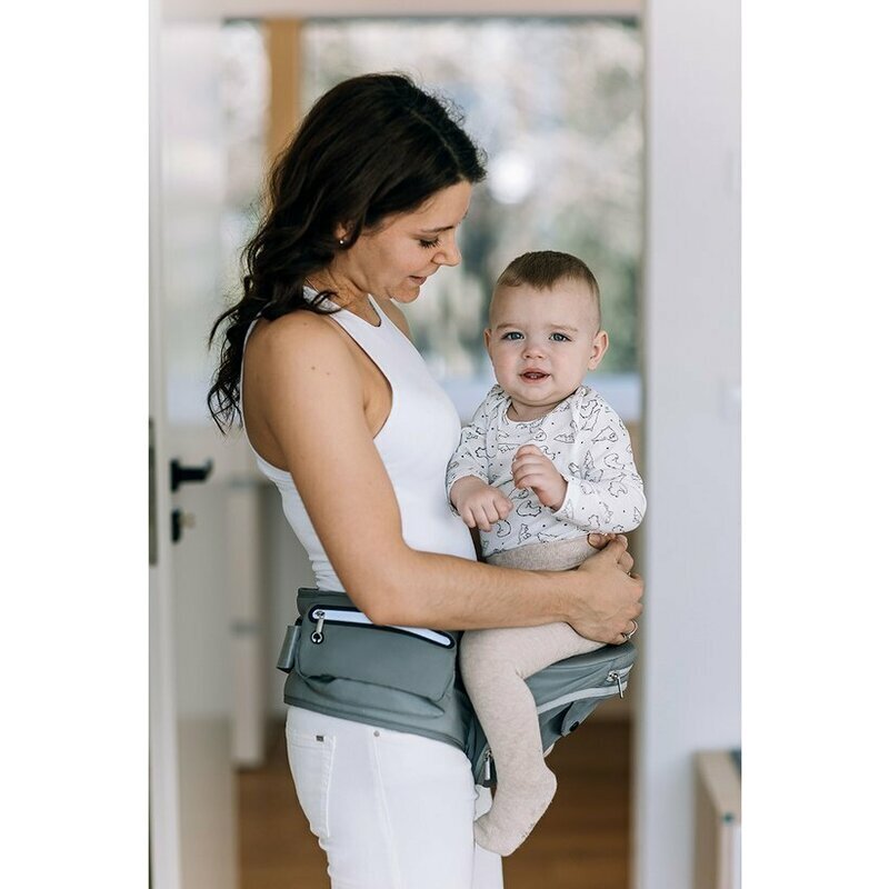 FreeON Marsupiu cu scaunel 6 in 1 Easy Mode Grey