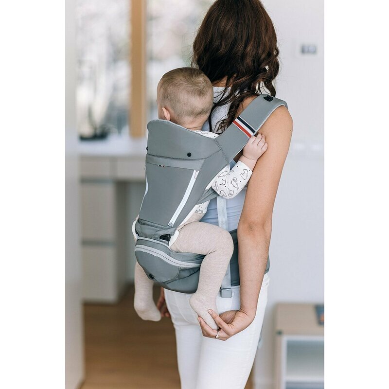FreeON Marsupiu cu scaunel 6 in 1 Easy Mode Grey