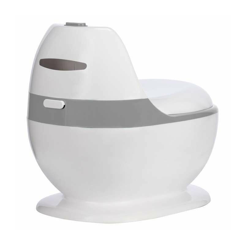 FreeON Olita educativa Trainer Minitoaleta Cu spatiu pentru hartieservetele Cu sunet realist de tras apa Pana la 25 kg 3 ani+ WhiteGrey