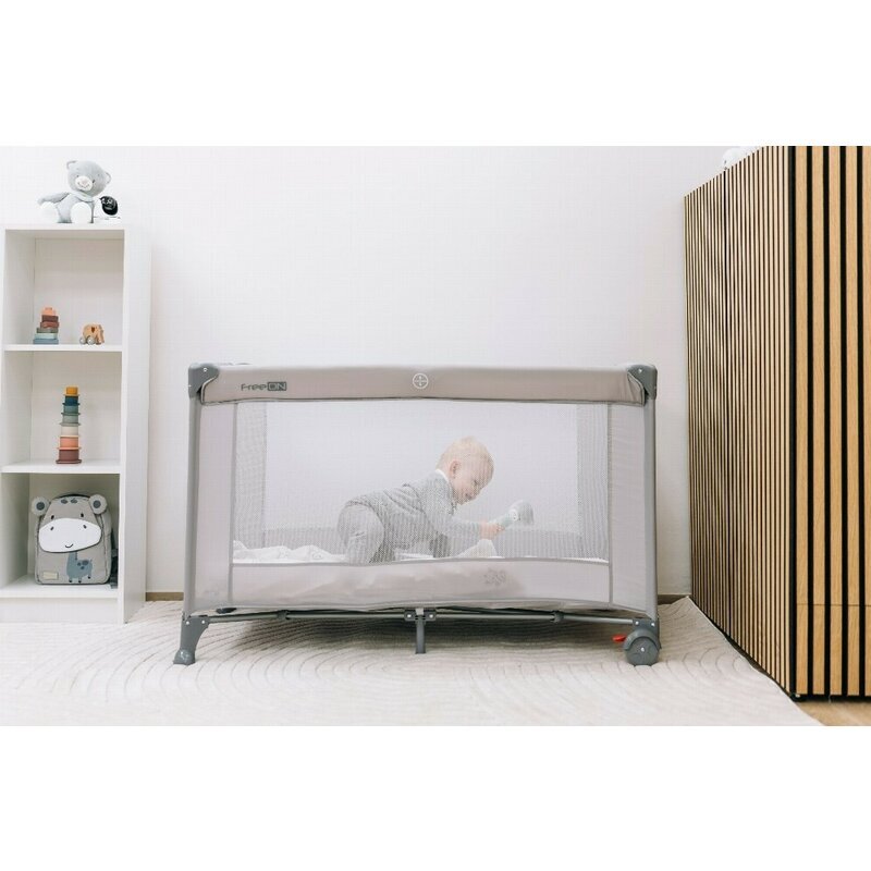 FreeON Patut pliabil cu un nivel 120x60 cm Nap Grey