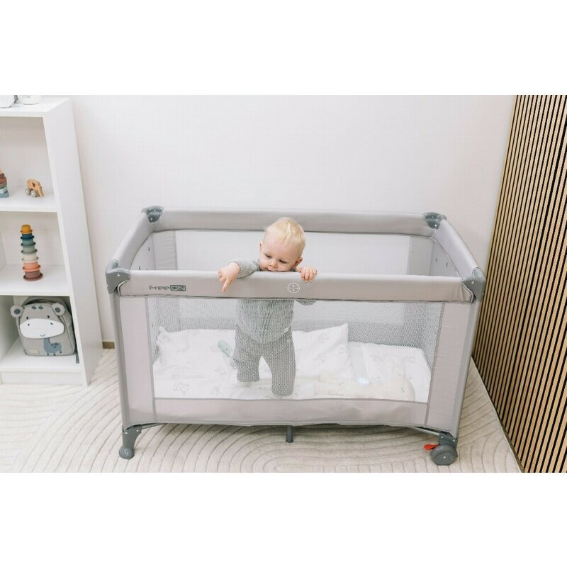 FreeON Patut pliabil cu un nivel 120x60 cm Nap Grey