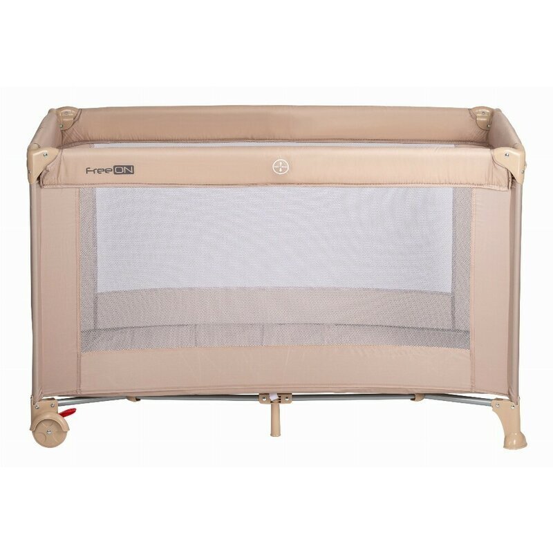 FreeON Patut pliabil pentru copii Nap Beige cu un nivel 120x60 cm