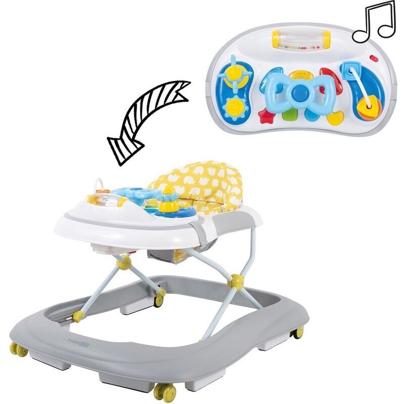 FreeON Premergator Little Driver pliabil cu sunete si lumini 6 luni+ GriGalben