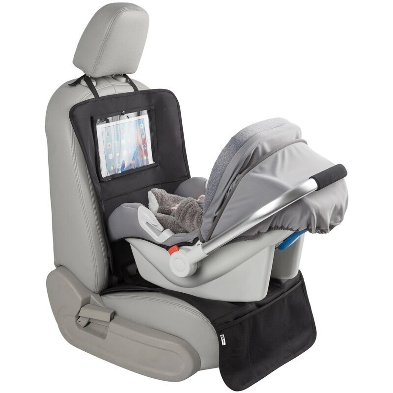 FreeON Protectie scaun auto bancheta si spatar cu organizator 3 in 1 123x48.5 cm negru