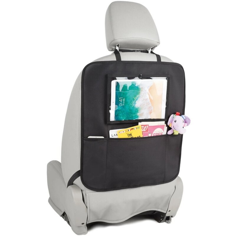 FreeON Protectie scaun auto bancheta si spatar cu organizator 3 in 1 123x48.5 cm negru