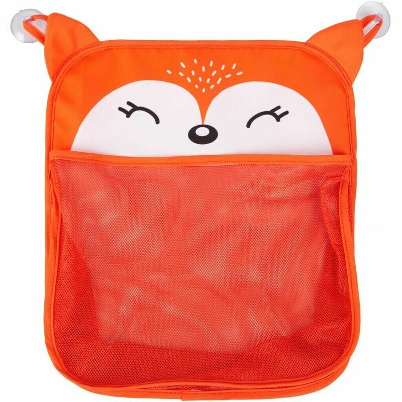 FreeON Saculet pentru jucariile de baie Fox cu sistem de prindere cu ventuze 32x38 cm