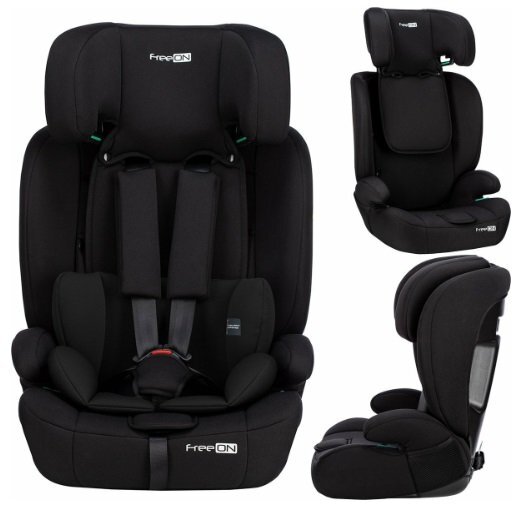FreeON Scaun auto pentru copii Uran I-Size 76-150cm cu tetiera reglabila in 14 pozitii Black