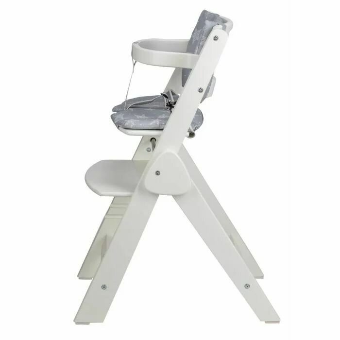 FreeON Scaun de masa Finny Fold White 6 luni-15 kg reglabil pe inaltime pernuta pliabil