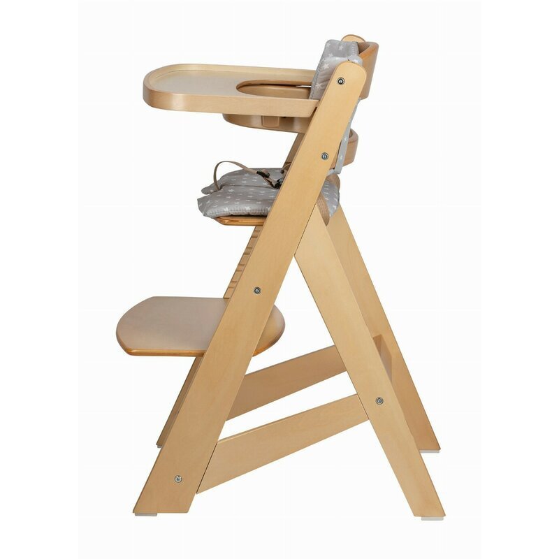 FreeON Scaun de masa Toby Plus 6 luni - 15 Kg reglabil pe inaltime pernuta tavita detasabila suport de picioare reglabil Natur