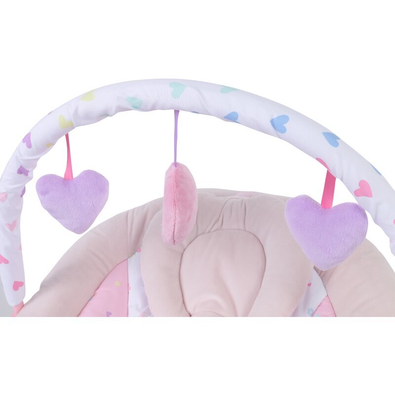 FreeON Scaunel balansoar Rest n Play cu trei jucarii 8 melodii pink