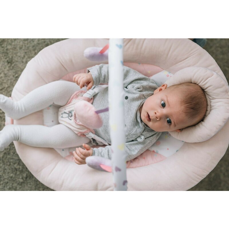 FreeON Scaunel balansoar Rest n Play cu trei jucarii 8 melodii pink
