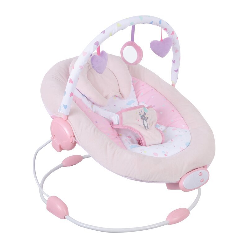 FreeON Scaunel balansoar Rest n Play cu trei jucarii 8 melodii pink