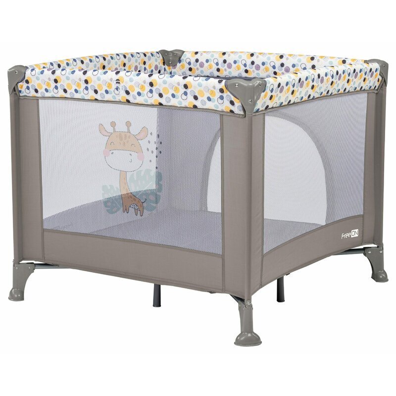 FreeON Tarc de joaca patrat 93x93x87 cm pana la 15 kg 6 luni+ Gri