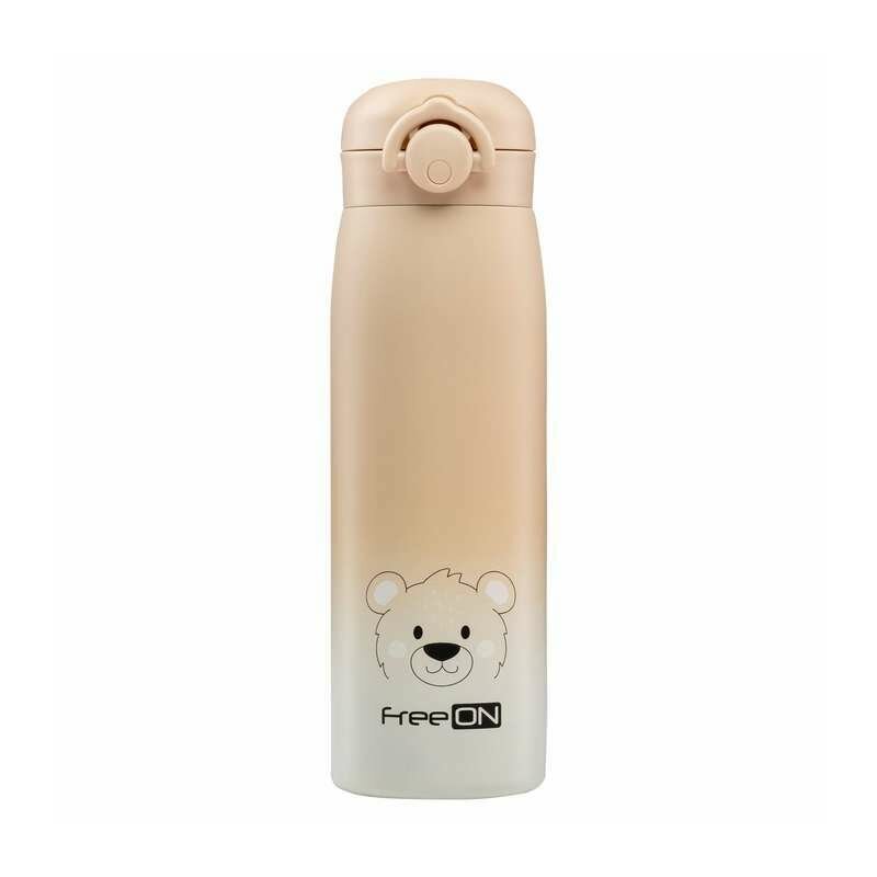 FreeON Termos lichide din otel inoxidabil 480 ml beige