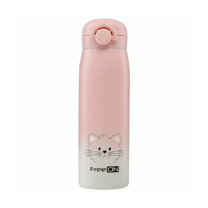 FreeON Termos lichide din otel inoxidabil 480 ml pink