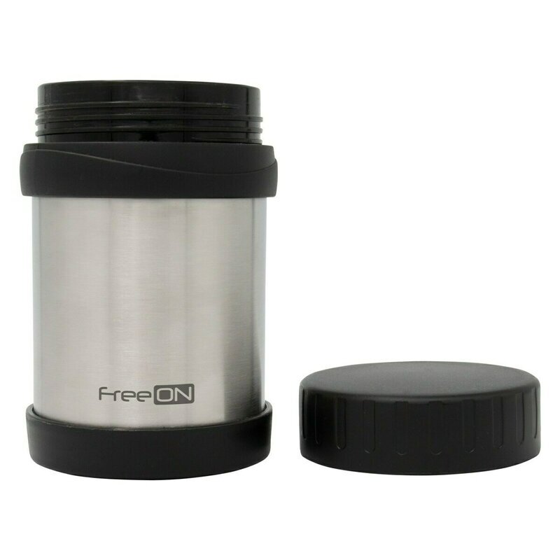 FreeON Termos pentru mancare solida din otel inoxidabil 350 ml gri