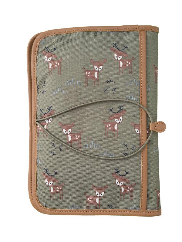 Fresk Geanta-plic pentru schimbat scutece cu salteluta model Deer Olive