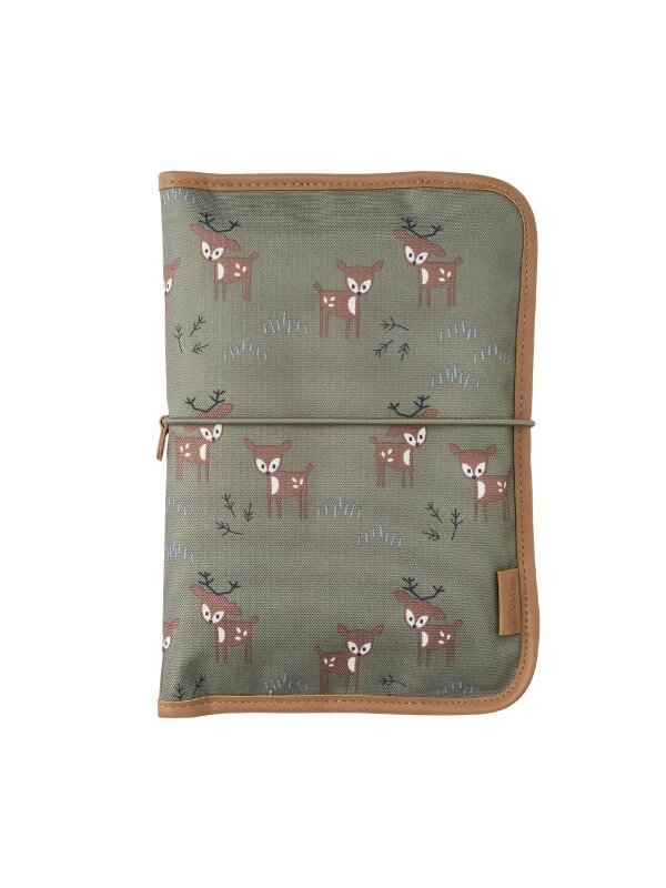 Fresk Geanta-plic pentru schimbat scutece cu salteluta model Deer Olive