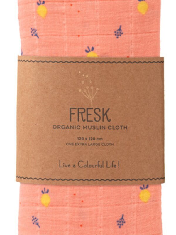 Fresk Muselina pentru copii model Summer fruit 120x120 cm