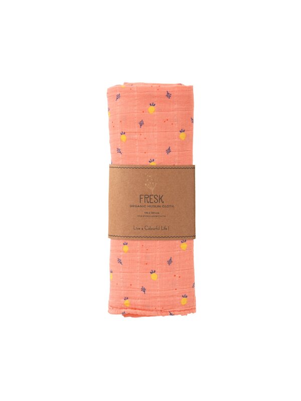 Fresk Muselina pentru copii model Summer fruit 120x120 cm