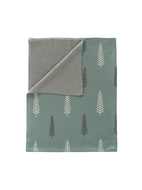 Fresk Patura Fine Knitted din bumbac organic 80x100 cm Forest