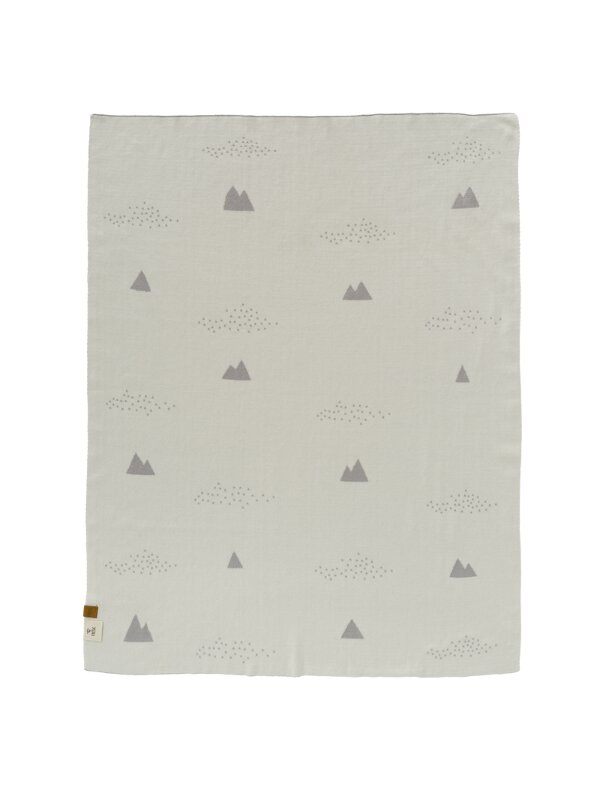 Fresk Patura Fine Knitted din bumbac organic 80x100 cm Ice Mountain