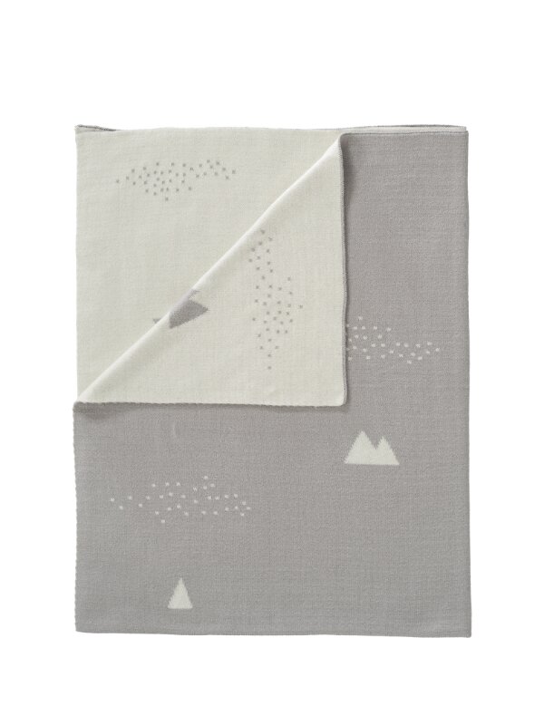 Fresk Patura Fine Knitted din bumbac organic 80x100 cm Ice Mountain