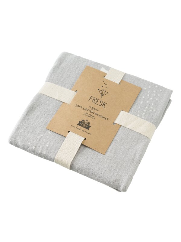Fresk Patura Fine Knitted din bumbac organic 80x100 cm Ice Mountain