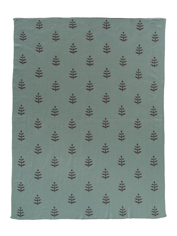 Fresk Patura Fine Knitted din bumbac organic Leaves