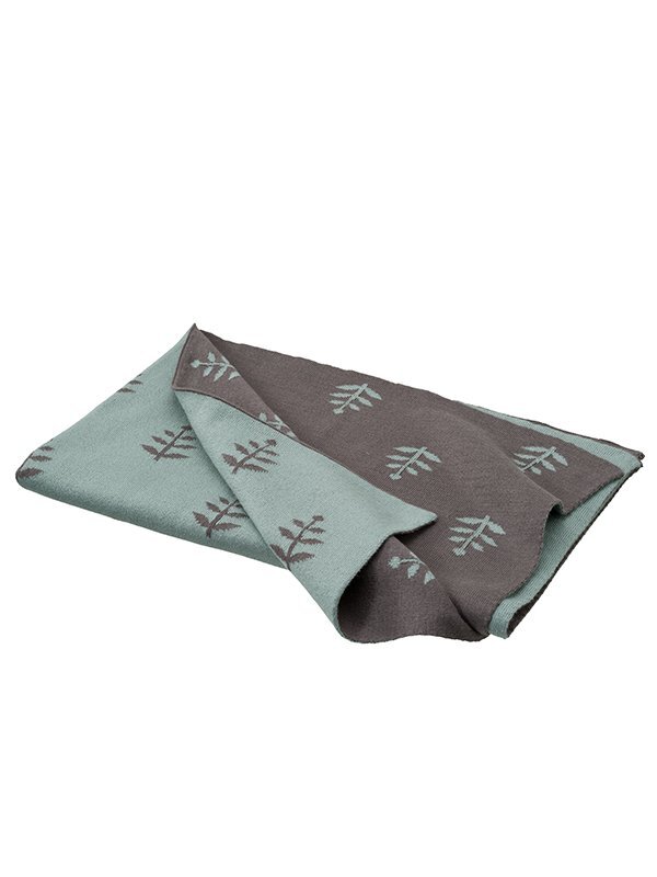 Fresk Patura Fine Knitted din bumbac organic Leaves