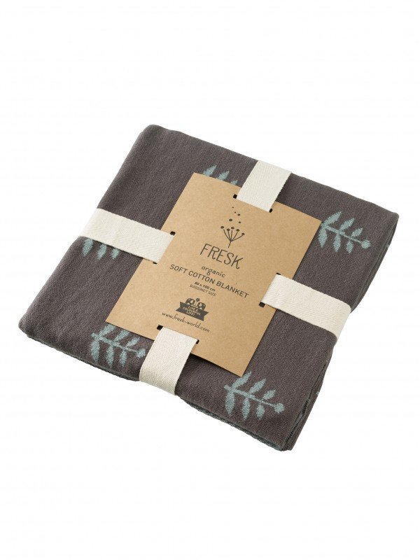Fresk Patura Fine Knitted din bumbac organic Leaves