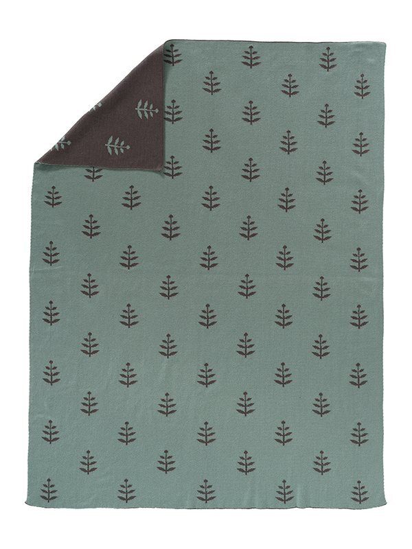Fresk Patura Fine Knitted din bumbac organic Leaves