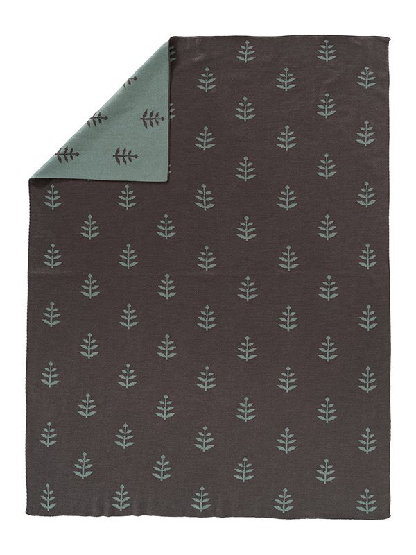 Fresk Patura Fine Knitted din bumbac organic Leaves