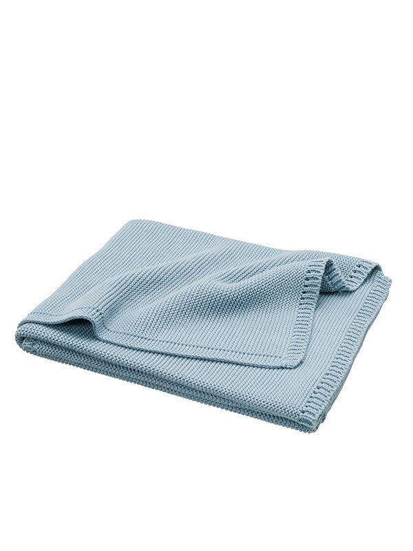 Fresk Patura impletita din bumbac organic 80x100 cm blue fog