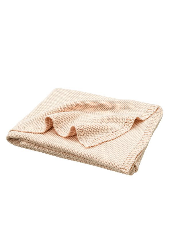 Fresk Patura impletita din bumbac organic 80x100 cm dusty pink