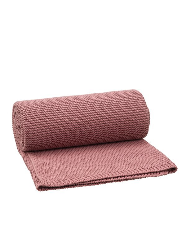 Fresk Patura impletita din bumbac organic 80x100 cm rose down