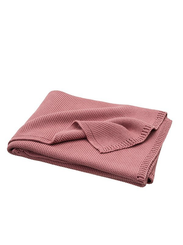 Fresk Patura impletita din bumbac organic 80x100 cm rose down