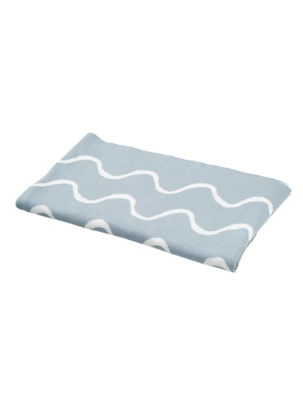 Fresk Patura impletita fin din bumbac organic 80x100 cm model Waves