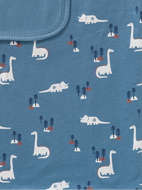 Fresk Paturica din bumbac organic 80x100 cm cu model Dino