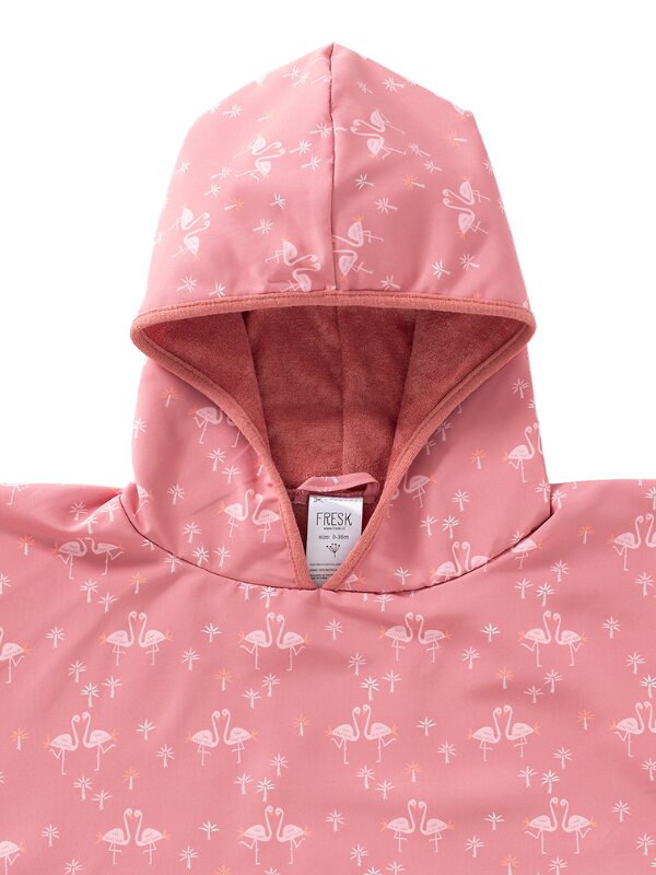 Fresk Poncho plaja cu protectie solara model Flamingo