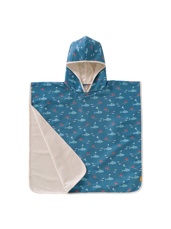Fresk Poncho plaja cu protectie solara model Rechin