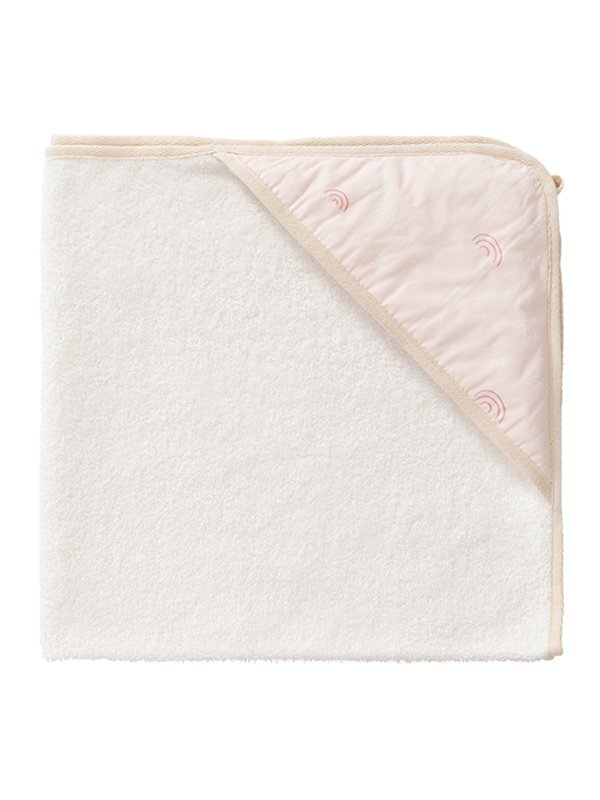 Fresk Prosop bebelusi din bumbac organic Rainbow rose 75x75 cm
