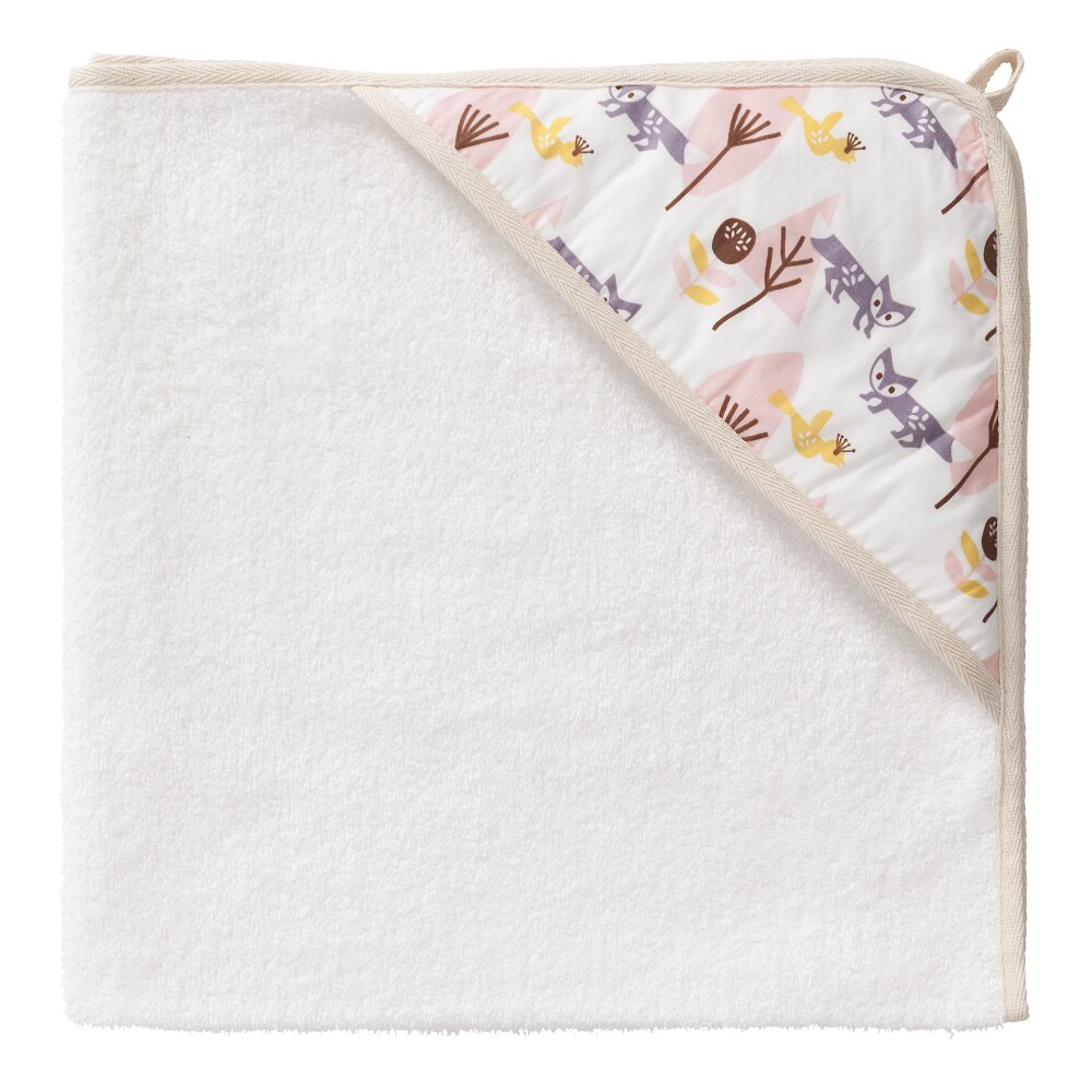 Fresk Prosop cu gluga 100 bumbac organic Fox pink 75x75 cm