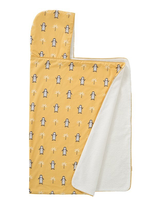 Fresk Prosop cu gluga 100 bumbac organic Pinguin 100x75 cm