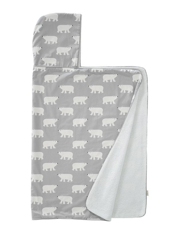 Fresk Prosop cu gluga din bumbac organic Polar Bear