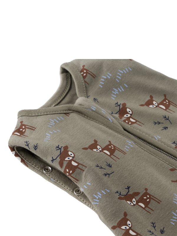 Fresk Sac de dormit cocon din bumbac organic 0-3 luni model Deer Olive